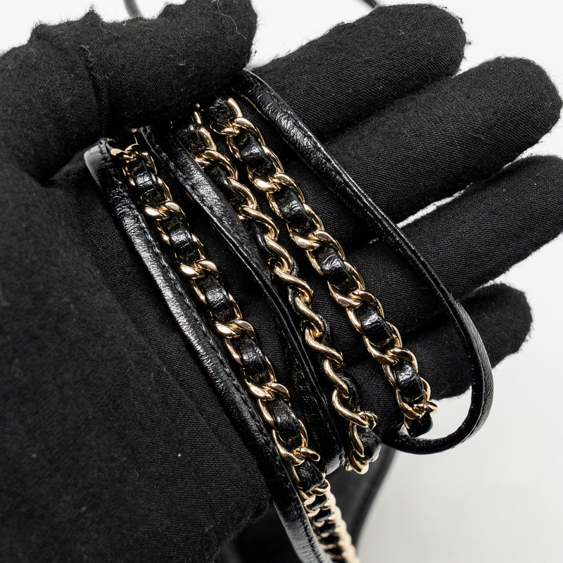 Chanel Mini 31 Bag Shiny Lambskin Black LGHW (Microchip)