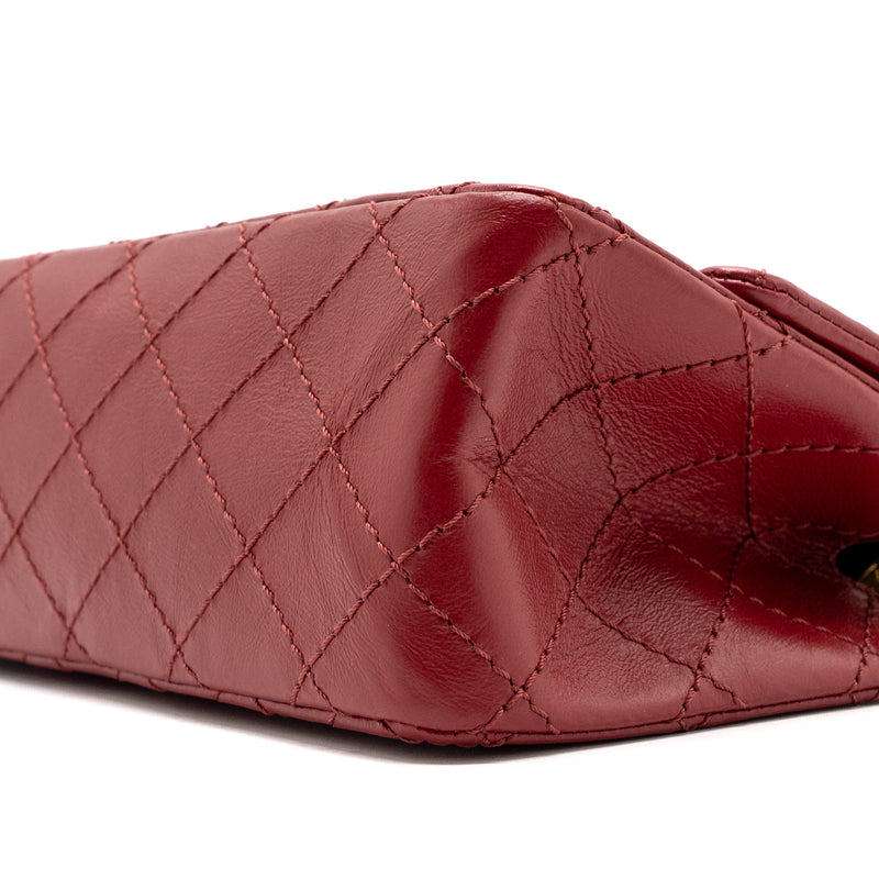 Chanel mini 2.55 reissue flap bag aged calfskin red GHW