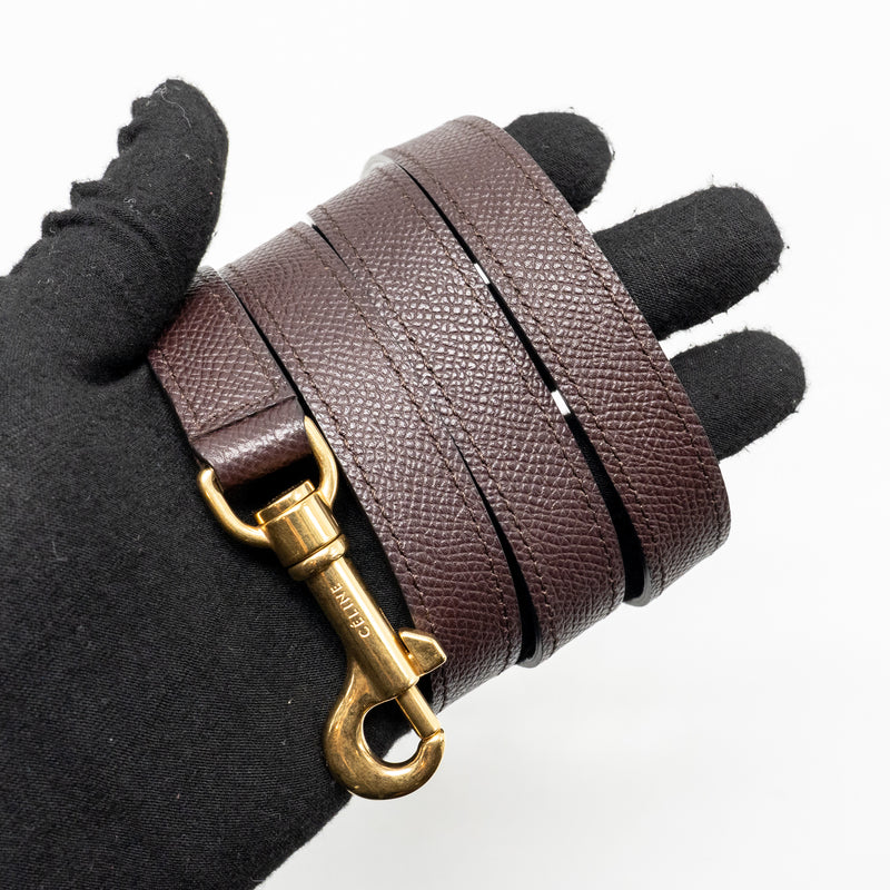 Celine Micro Belt Bag Grained Calfskin Burgundy GHW