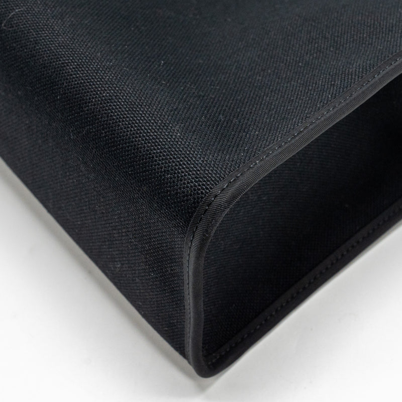 Hermes Herbag 31 Zip Bag Canvas/Hunter Black SHW Stamp D