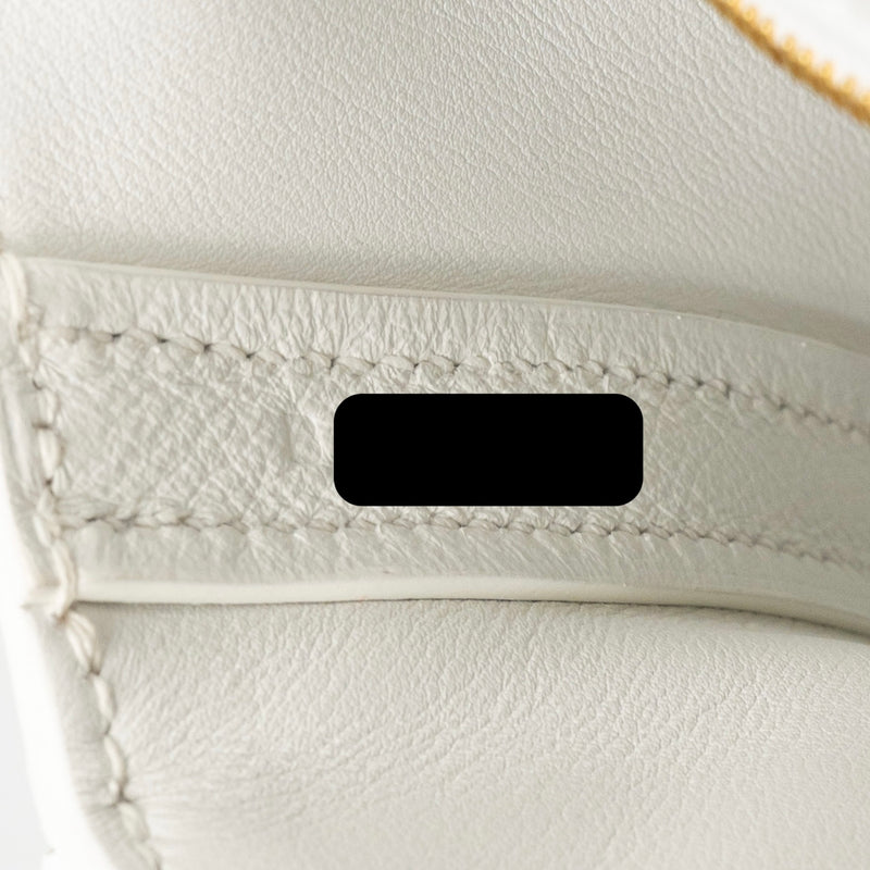 Hermes Mini 2424 24/24-21 Bag Evercolor/Swift New White GHW Stamp B