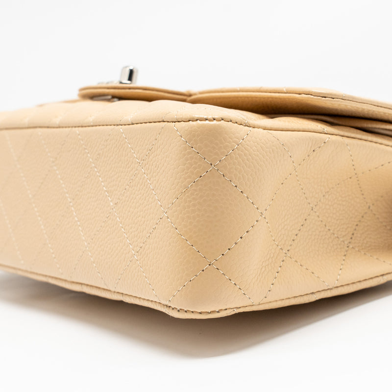 Chanel Medium Classic Double Flap Bag Caviar Beige SHW