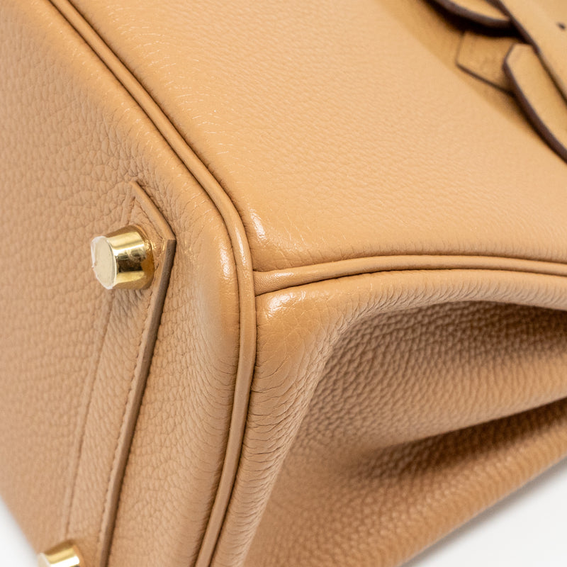 Hermes Birkin 25 Togo Biscuit GHW Stamp U