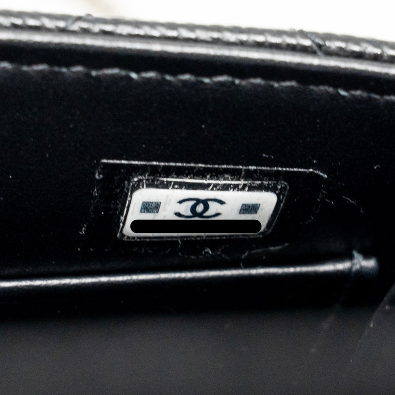 Chanel Coco Handle Clutch with Chain caviar Black LGHW (Microchip)