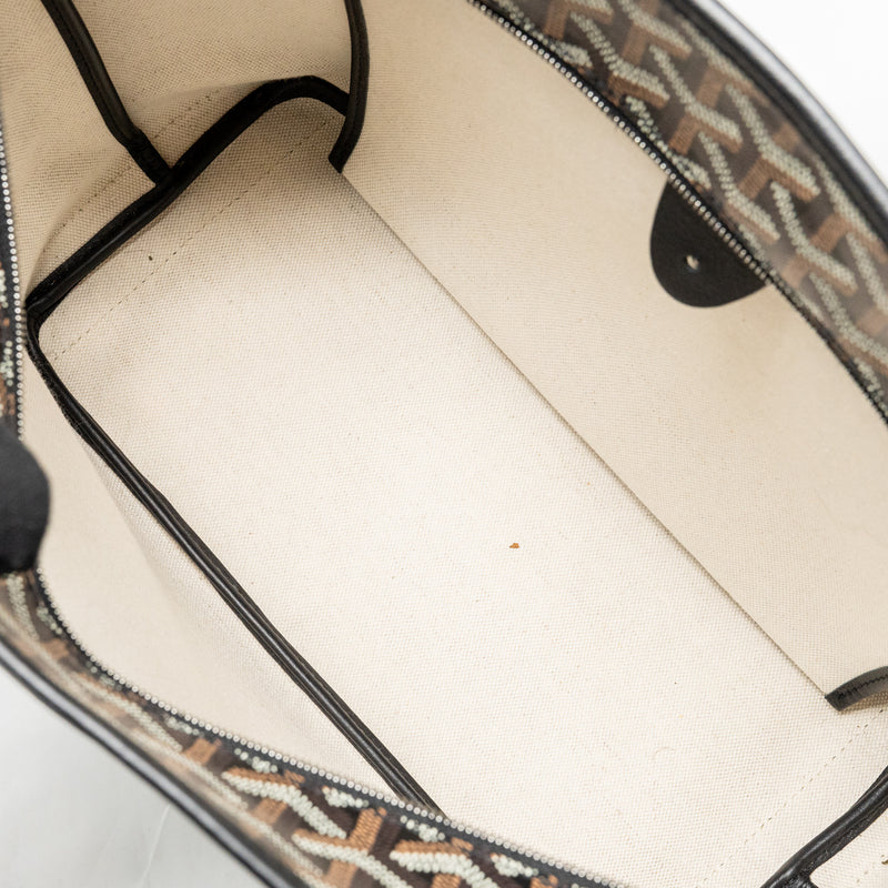 Goyard Artois PM Handbag Goyardine Canvas/Calfskin Black SHW