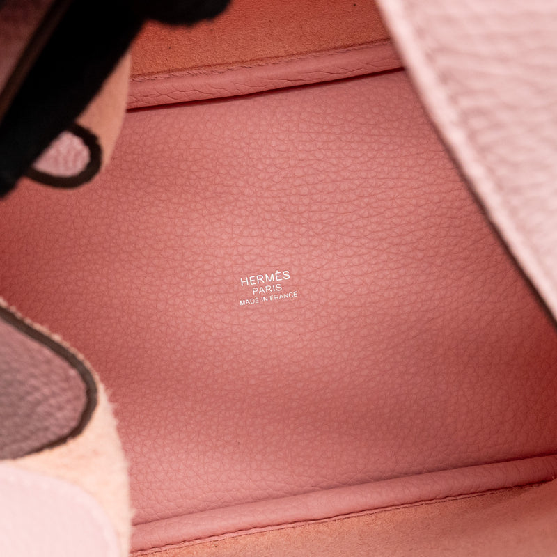 Hermes Picotin 18 Lock Bag Clemence 3Q Rose Sakura SHW Stamp B