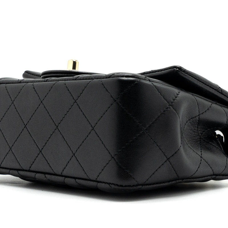 Chanel mini rectangular Flap Bag Lambskin Black LGHW