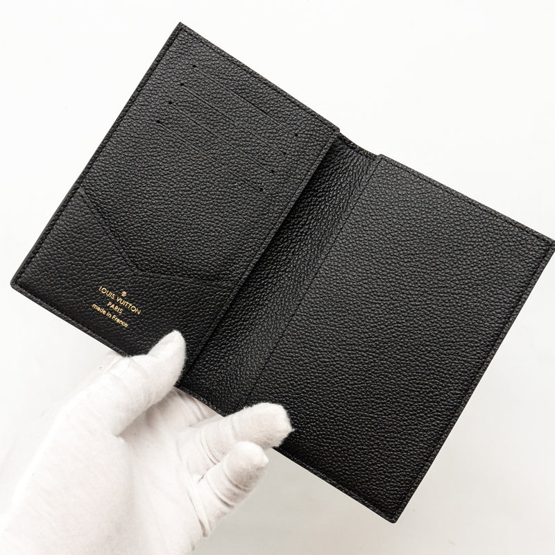 Louis Vuitton Passport Cover Monogram Empreinte Leather Black