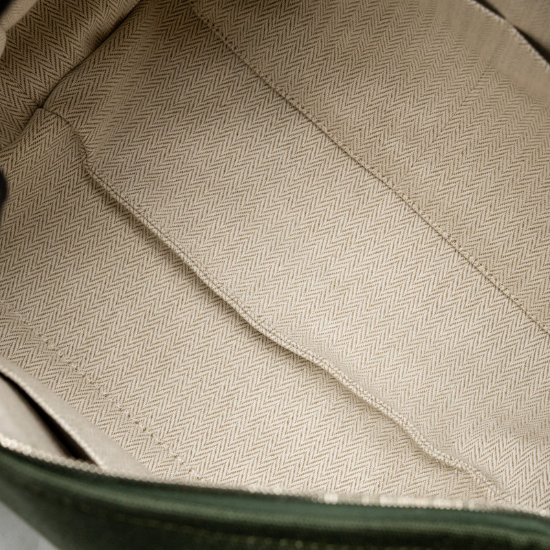 Hermes Bride-A-Brac Case Large Model Canvas Dark Green/Dark Blue/Orange SHW