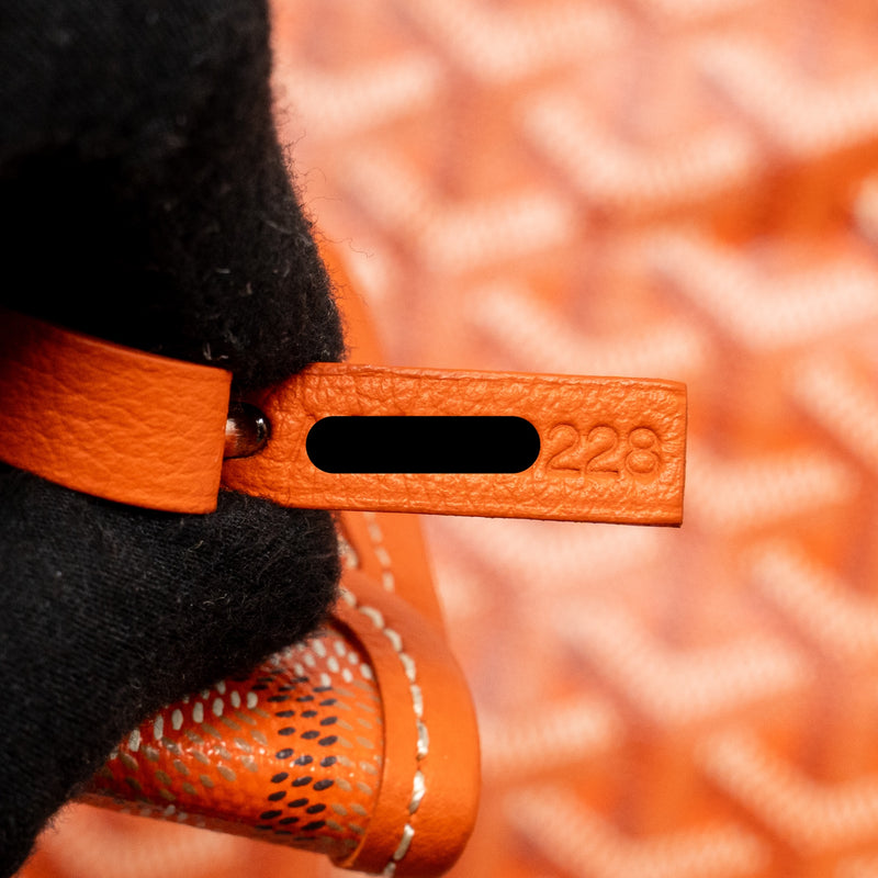 Goyard Saint Louis GM tote bag goyardine canvas orange SHW