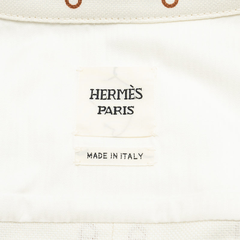 Hermes size 34 Chaine D’Ancre denim Jacket Marron fauve