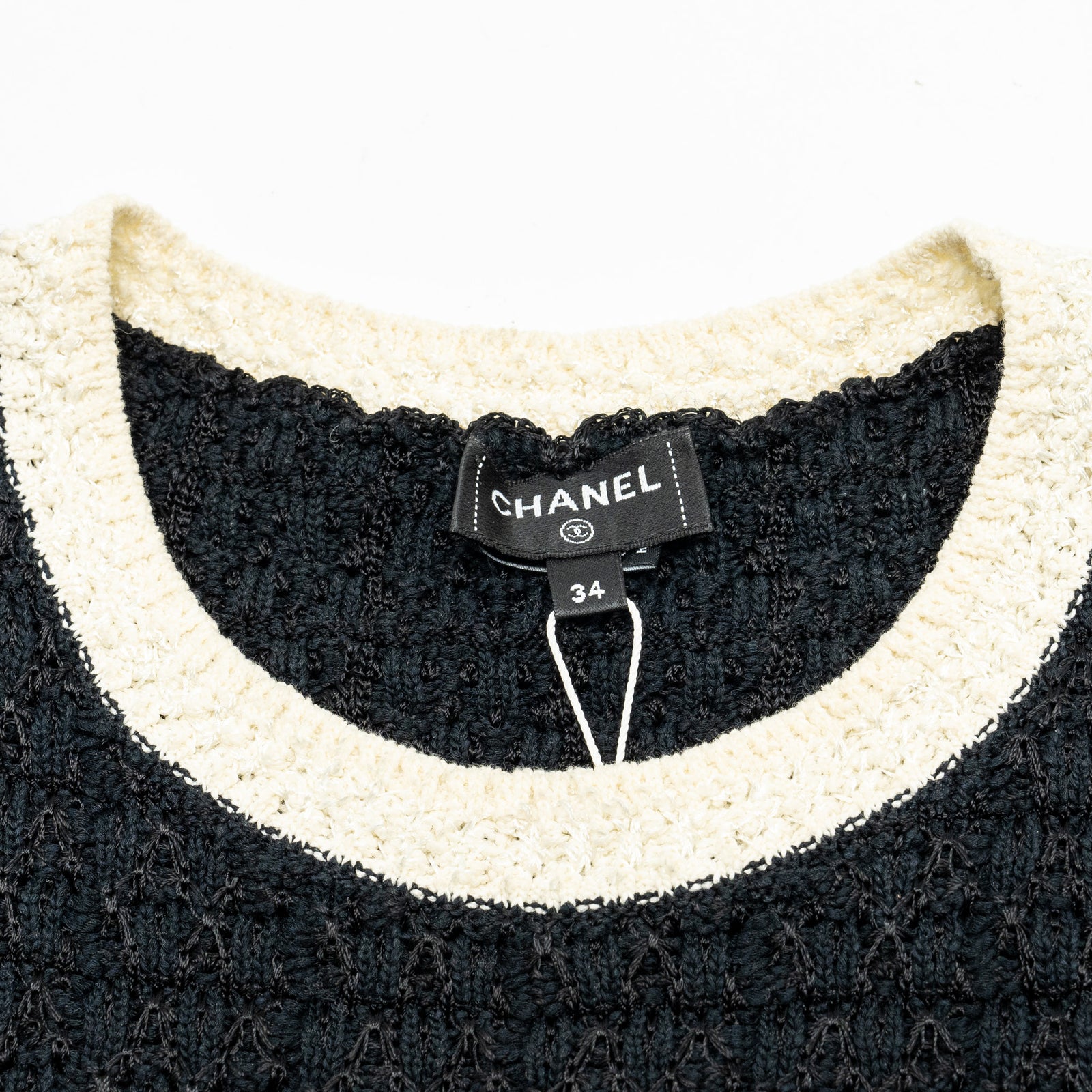 CHANEL サイズ34 Chanel size 34 24P Dress cotton/viscose/polyamide black/white