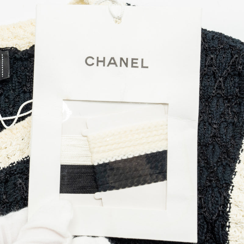 Chanel size 34 24P Dress cotton/viscose/polyamide black/white