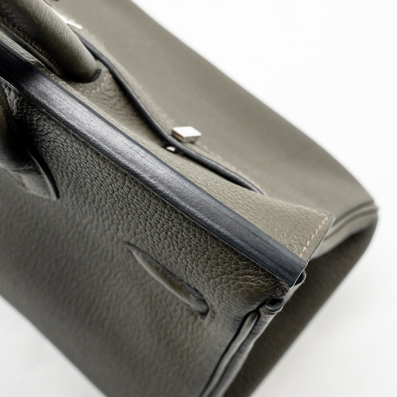 Hermes Birkin 25 togo Vert de Gris SHW stamp Y