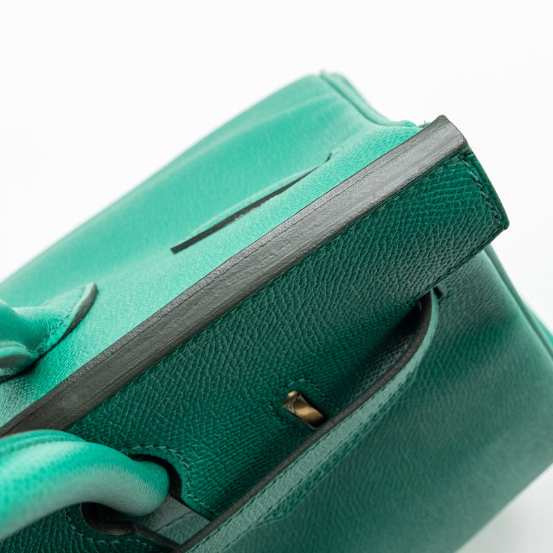 Hermes Birkin 30 Epsom Vert Jade GHW stamp Z