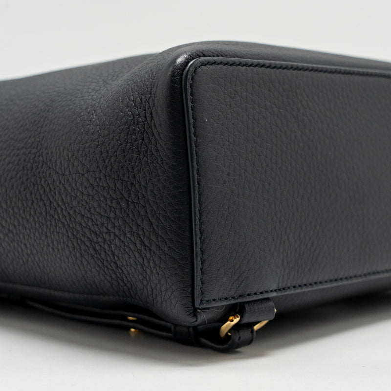 Loro Piana Extra Pocket Backpack L23.5 Grained Calfskin Navy GHW