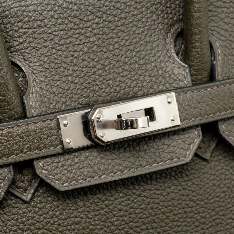 Hermes Birkin 25 togo Vert de Gris SHW stamp Y