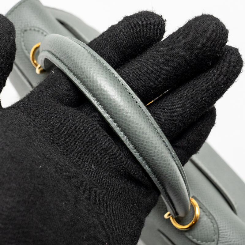 Hermes kelly 25 epsom vert Amande GHW stamp Z