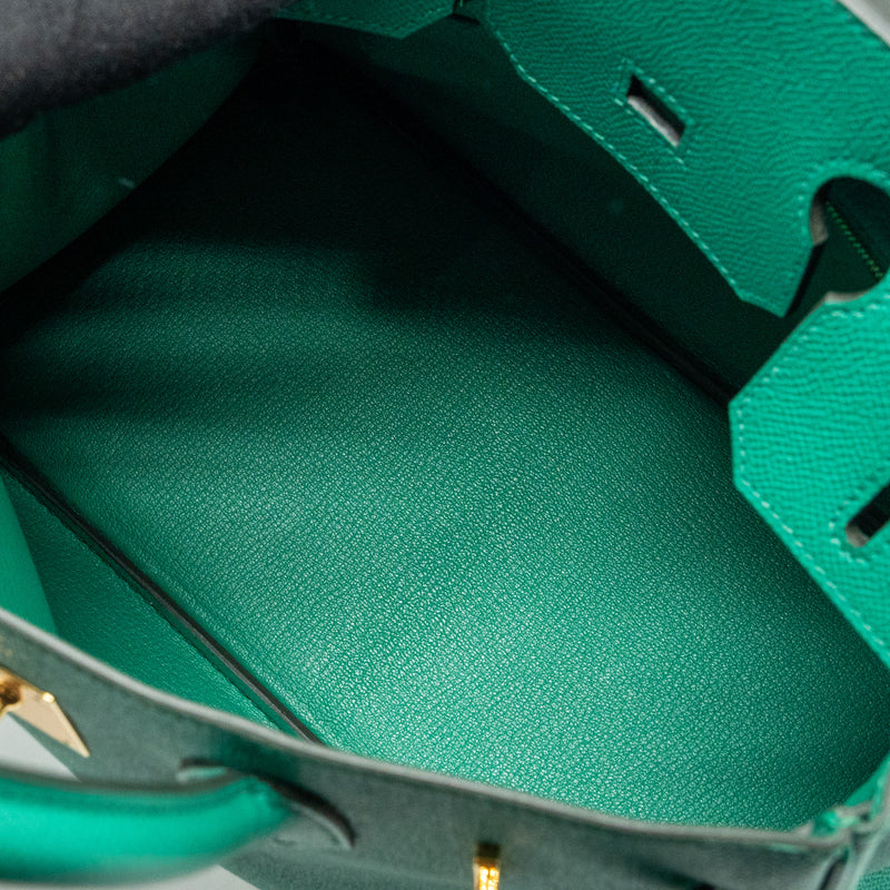 Hermes Birkin 30 Epsom Vert Jade GHW stamp Z