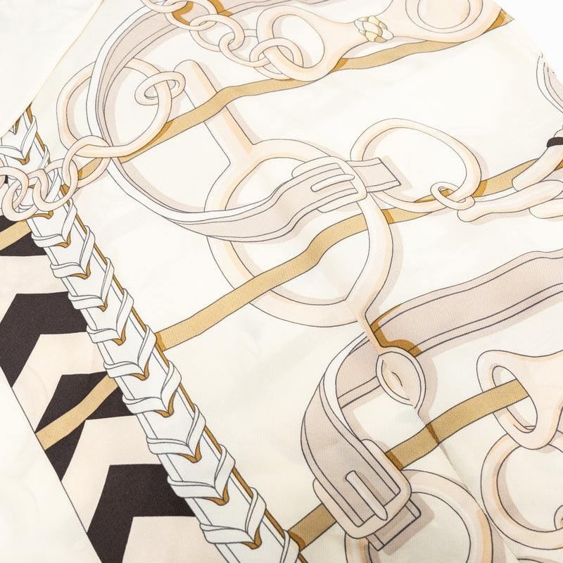 Hermes Size 40 Tunique Dress Silk White/Multicolour