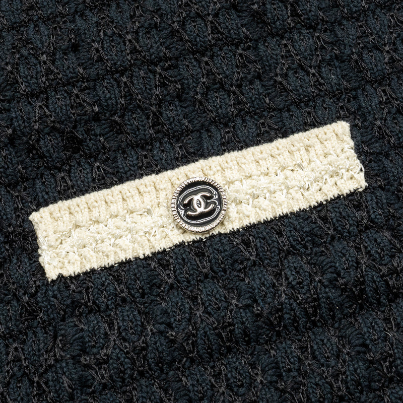 Chanel size 34 24P Dress cotton/viscose/polyamide black/white