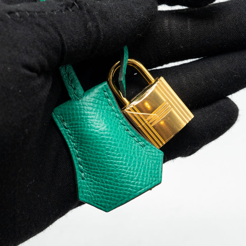 Hermes Birkin 30 Epsom Vert Jade GHW stamp Z