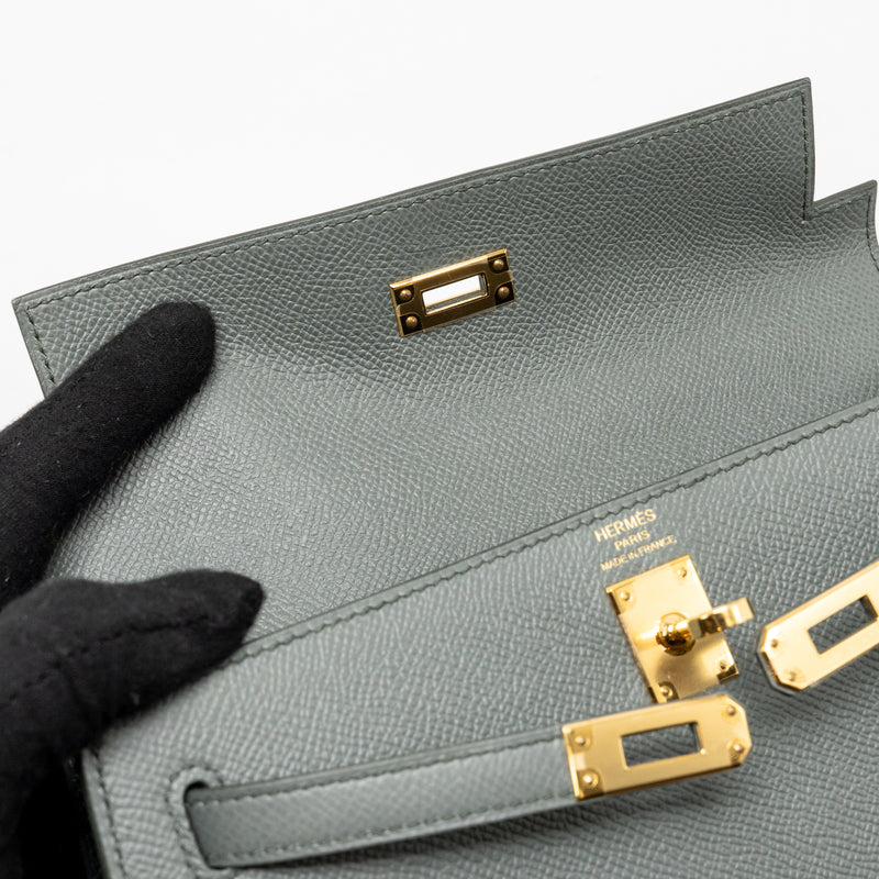 Hermes kelly 25 epsom vert Amande GHW stamp Z