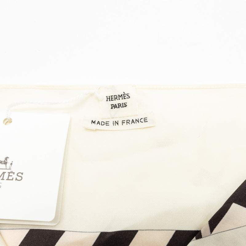 Hermes Size 40 Tunique Dress Silk White/Multicolour