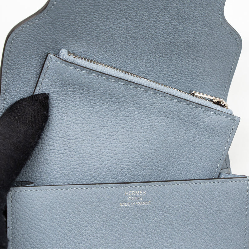 Hermes Roulis Slim Evercolor J7 Blue Lin SHW Stamp U