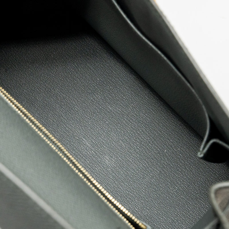 Hermes kelly 25 epsom vert Amande GHW stamp Z