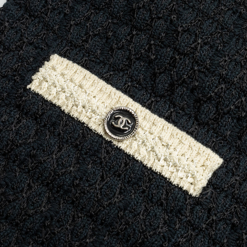 Chanel size 34 24P Dress cotton/viscose/polyamide black/white