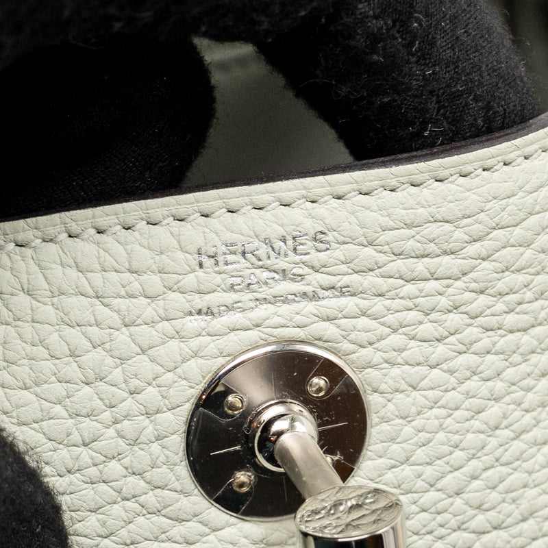 Hermes Mini Lindy Clemence Gris Neve SHW stamp B