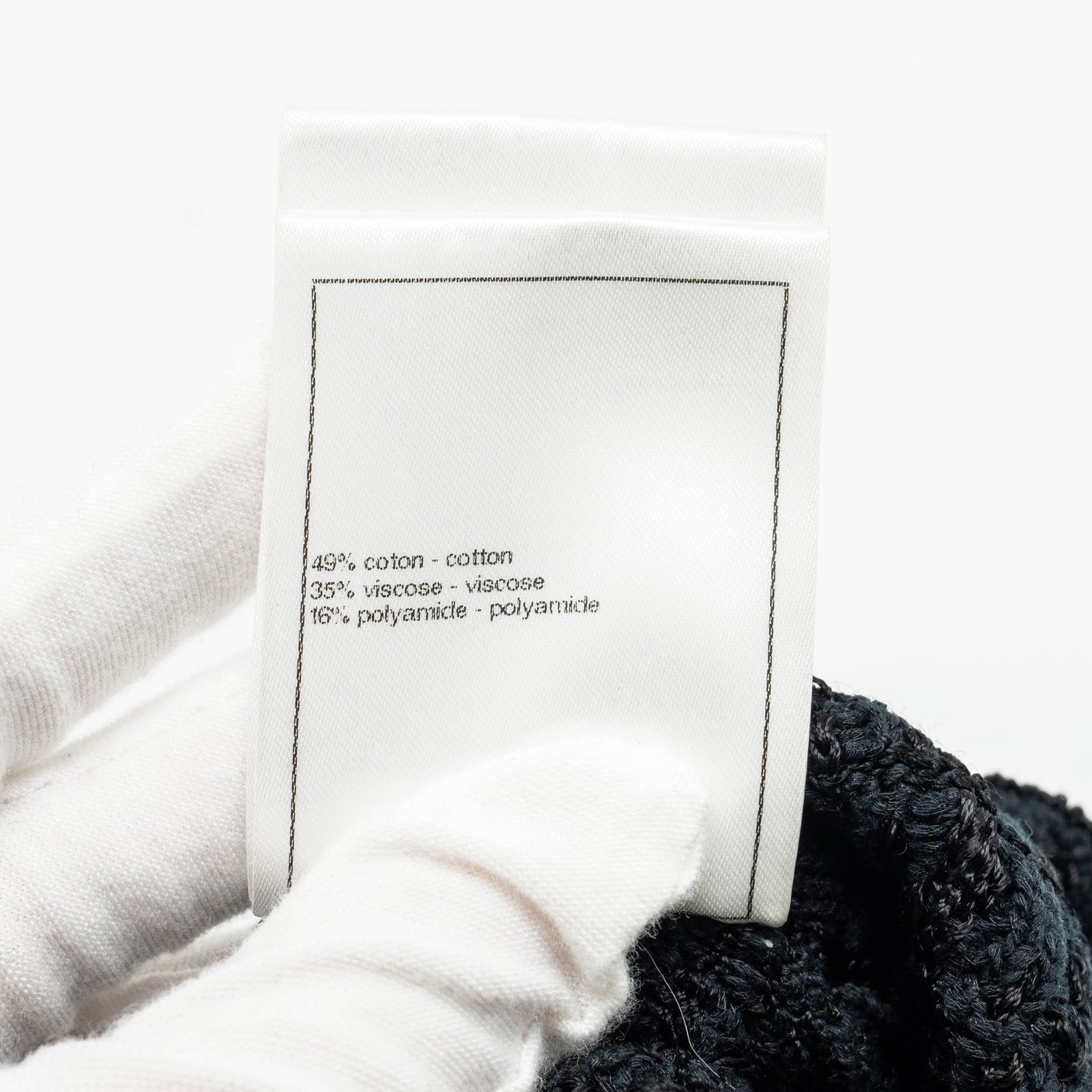 Chanel size 34 24P Dress cotton/viscose/polyamide black/white