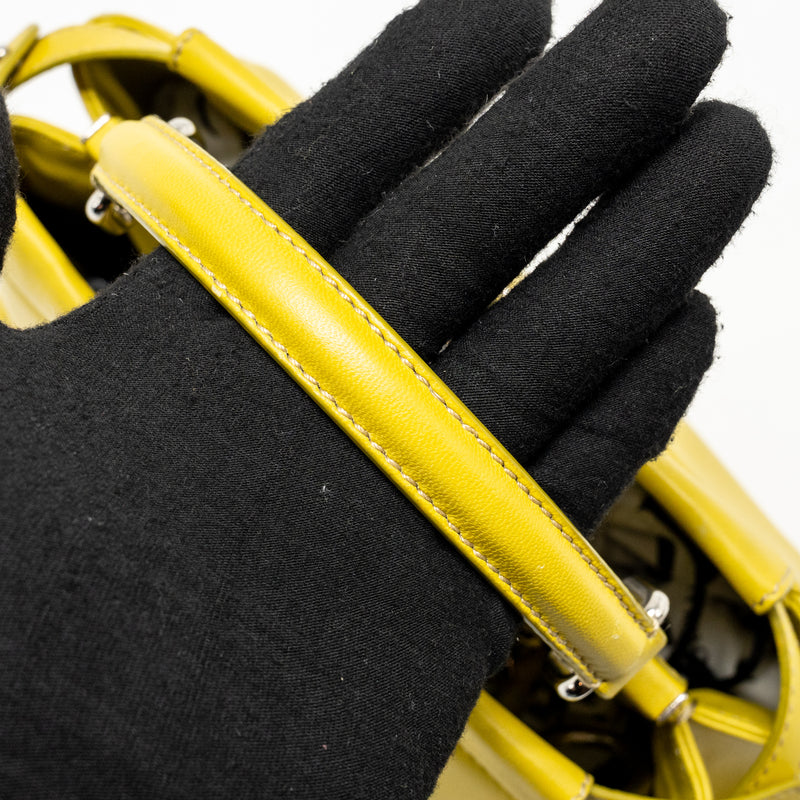 Fendi mini peekaboo lambskin light green SHW