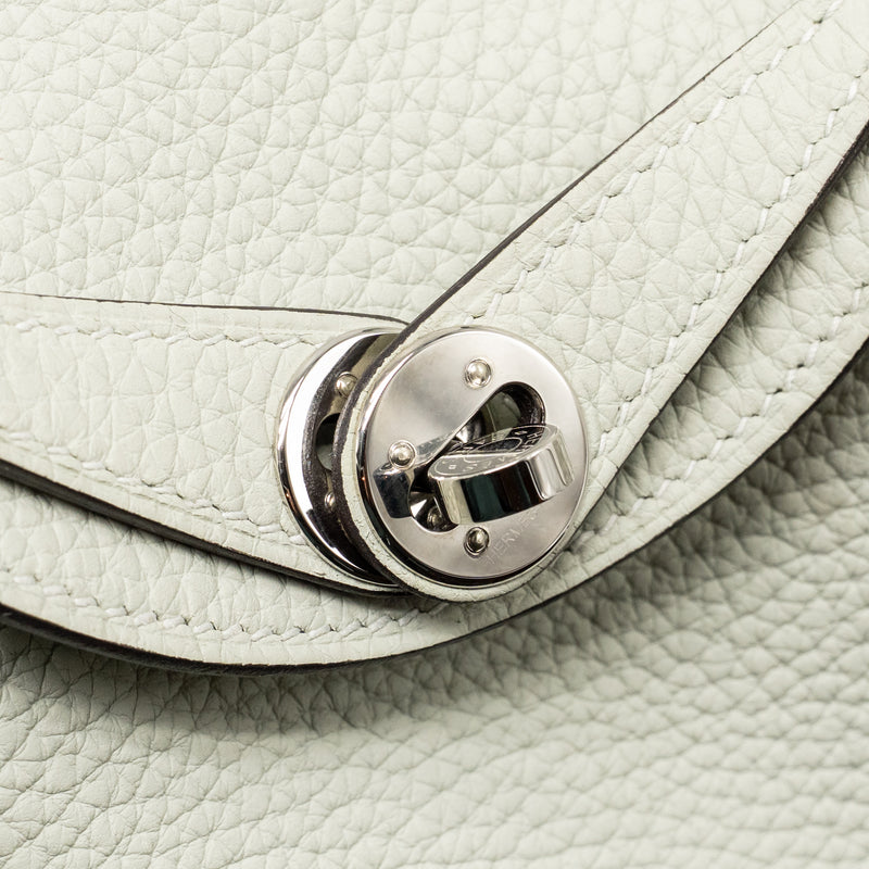 Hermes Mini Lindy Clemence Gris Neve SHW stamp B