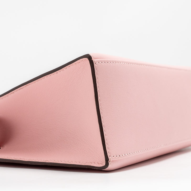 Hermes Kelly Pochette Swift Rose Sakura SHW Stamp D
