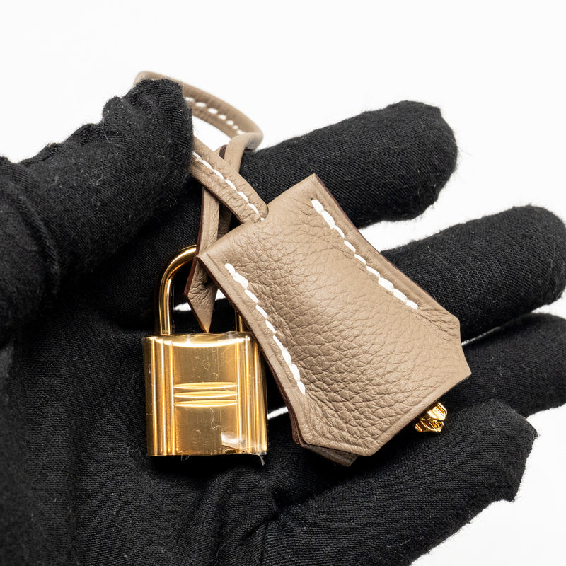 Hermes Kelly 25 Retourne TOGO Etoupe GHW Stamp W