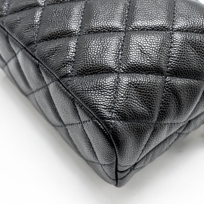 Chanel 25C Quilted Hobo Bag Caviar Black LGHW (Microchip)