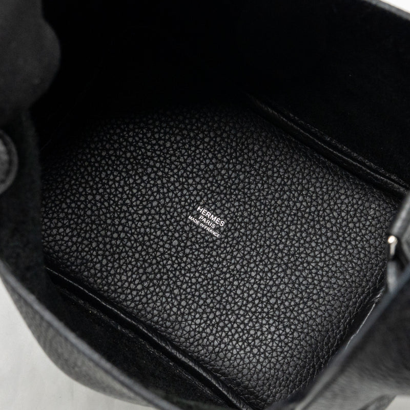 Hermes Picotin 18 Lock Bag Clemence Black SHW Stamp Z