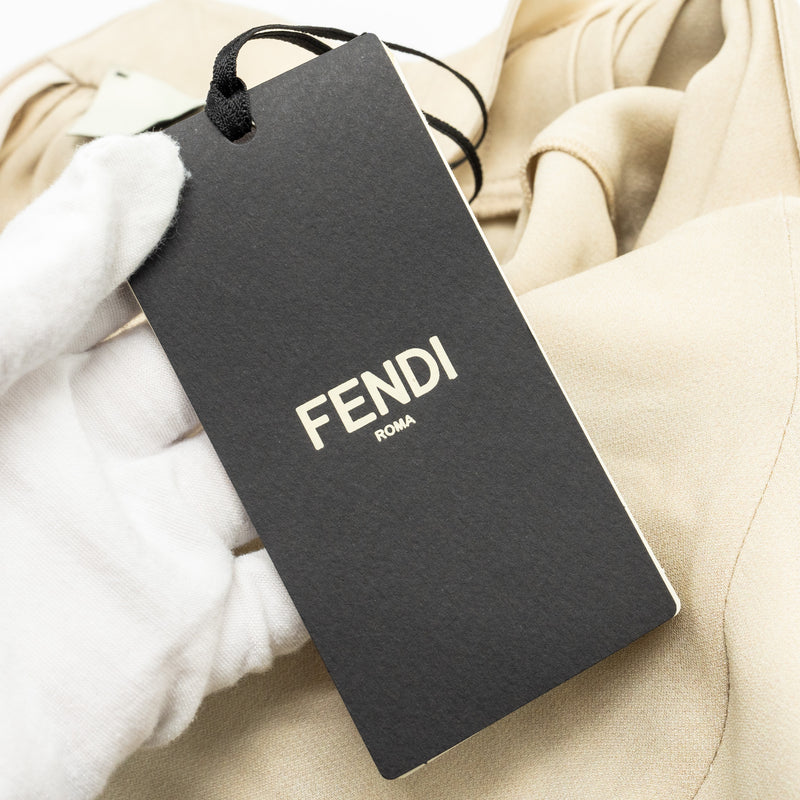 Fendi size 36 cady brush print shirt silk black/beige