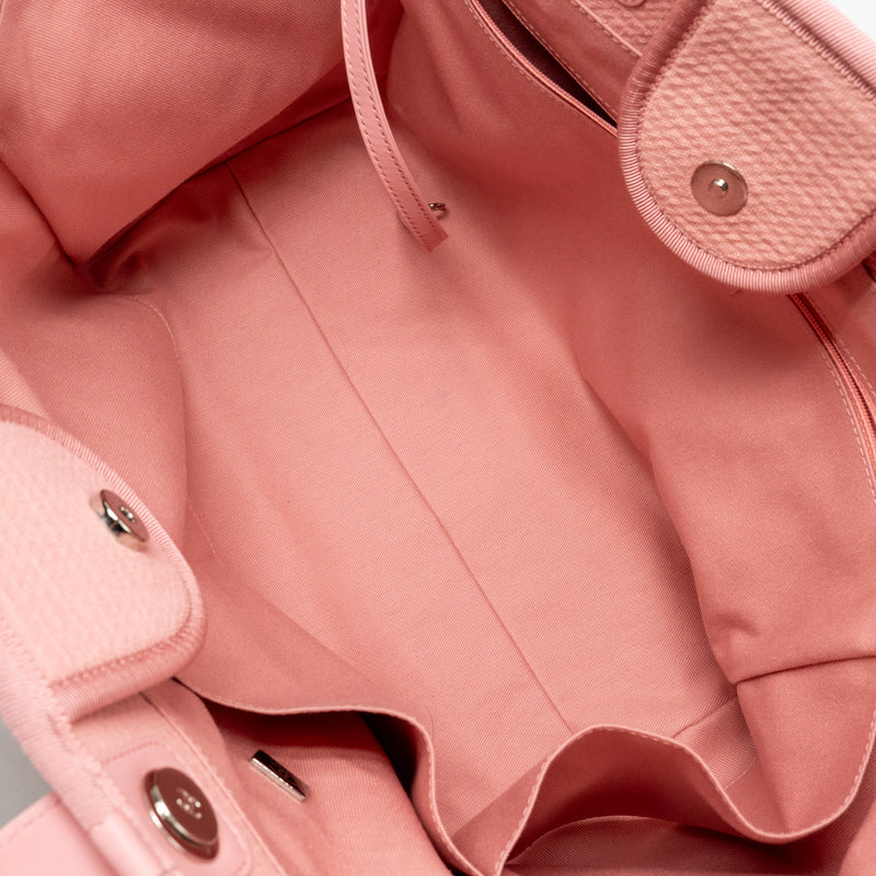Chanel Devauille Tote Bag Canvas/Leather Pink/White SHW (Microchip)