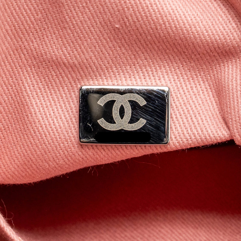 Chanel Devauille Tote Bag Canvas/Leather Pink/White SHW (Microchip)