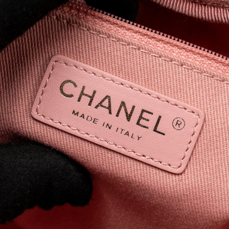 Chanel Devauille Tote Bag Canvas/Leather Pink/White SHW (Microchip)