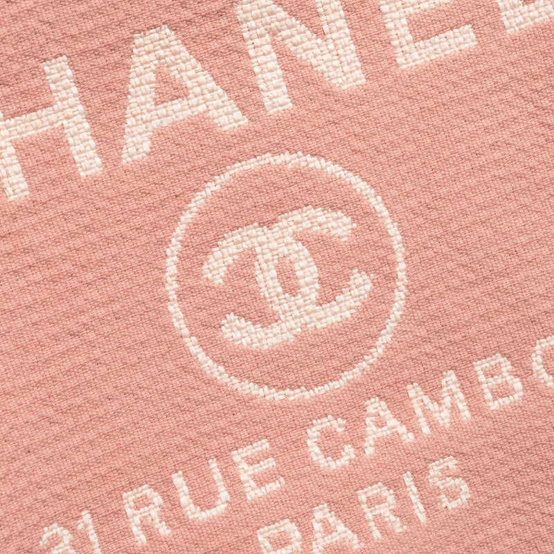 Chanel Devauille Tote Bag Canvas/Leather Pink/White SHW (Microchip)