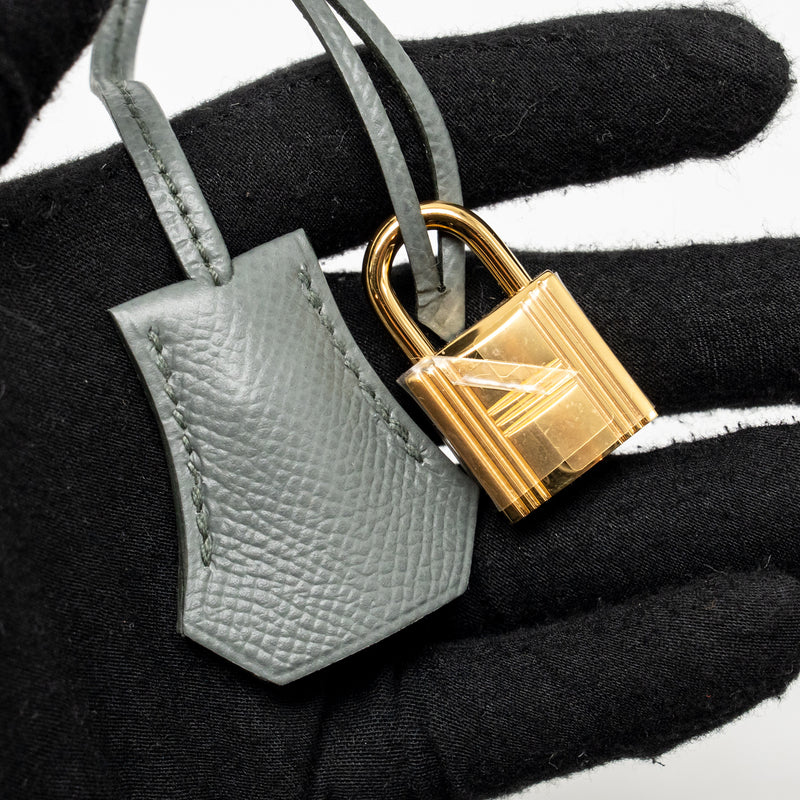 Hermes kelly 25 epsom vert Amande GHW stamp Z