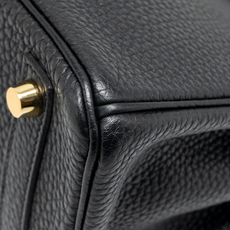 Hermes Birkin 25 Togo Black GHW Stamp U