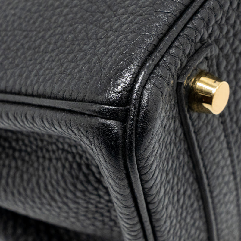 Hermes Birkin 25 Togo Black GHW Stamp U