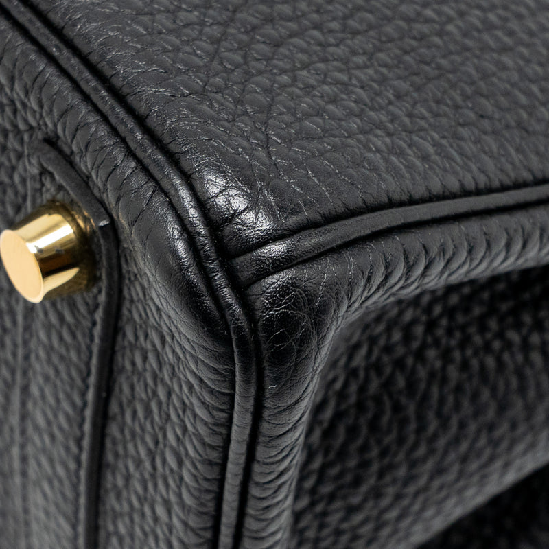 Hermes Birkin 25 Togo Black GHW Stamp U
