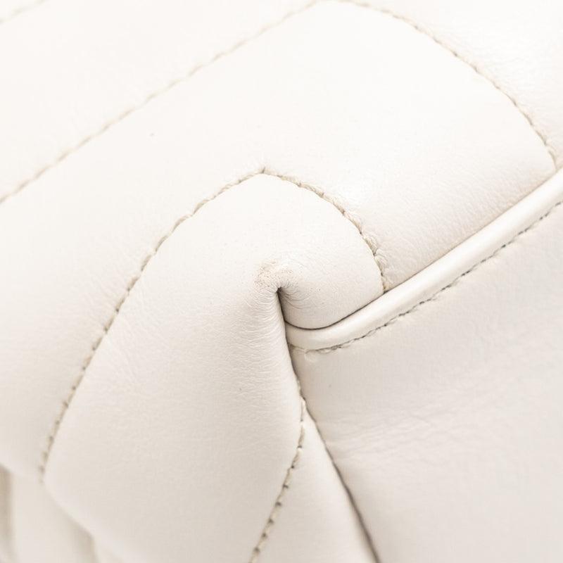 Saint Laurent/YSL Medium Lou Lou Bag Calfskin White SHW