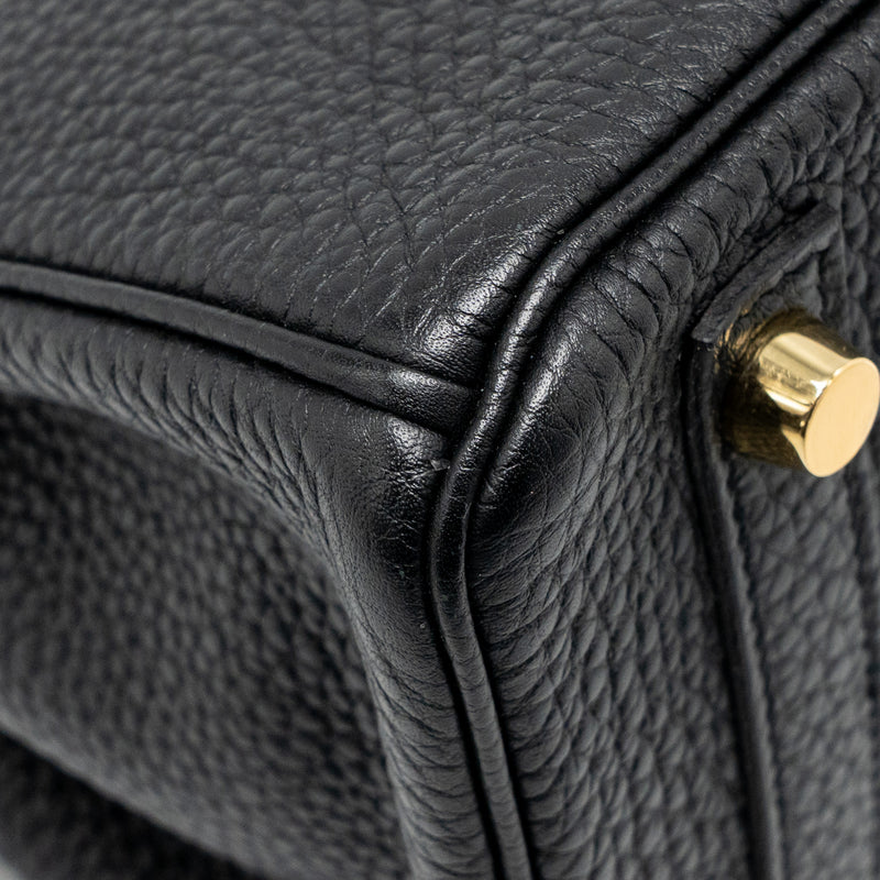 Hermes Birkin 25 Togo Black GHW Stamp U